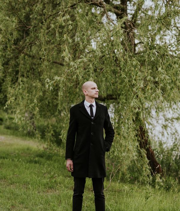 Confident male business professional in formal attire